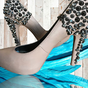 🔺Sold🔺SAM EDELMAN Rosa Spiked Heel Pump Nude